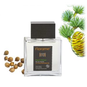 Florame Homme Eau De Toilette Vetiver Spirits - Fragrance for Men in Glass Flacon