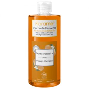 Florame Shower Gel Orange Tangerine, 500 Ml, certified organic cosmetics from Provence