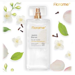 Florame Eau De Toilette Jasmin Eternel, fragrance in glass bottle